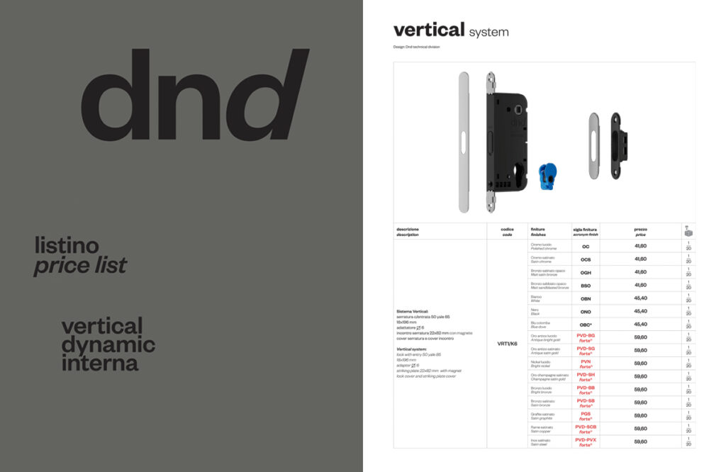 Vertical Dynamic Interna price list